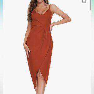 V neck tulip dress